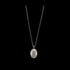 ALEXANDER MCQUEEN Collier pendentif The Faceted Stone laiton argent antique