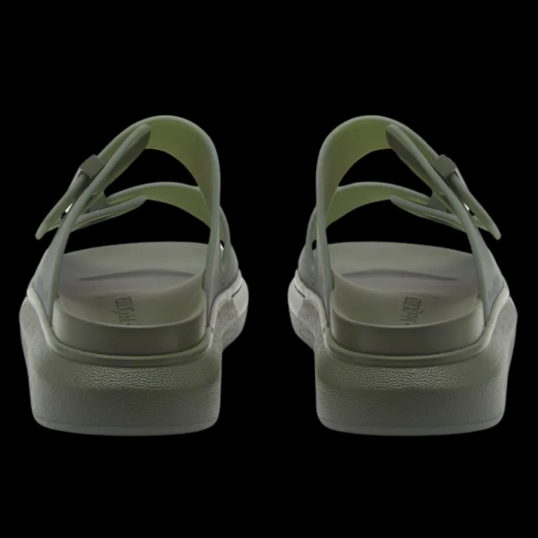 ALEXANDER MCQUEEN Sandales Hybrid à boucles caoutchouc Kaki