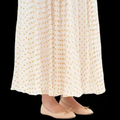 Ballerine CHLOE Iris cuir brillant beige rosé nœud charm banane