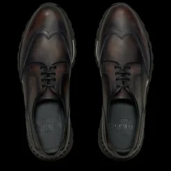 Basket Sneaker BERLUTI Fast Track Cuir Scritto charcoal brown