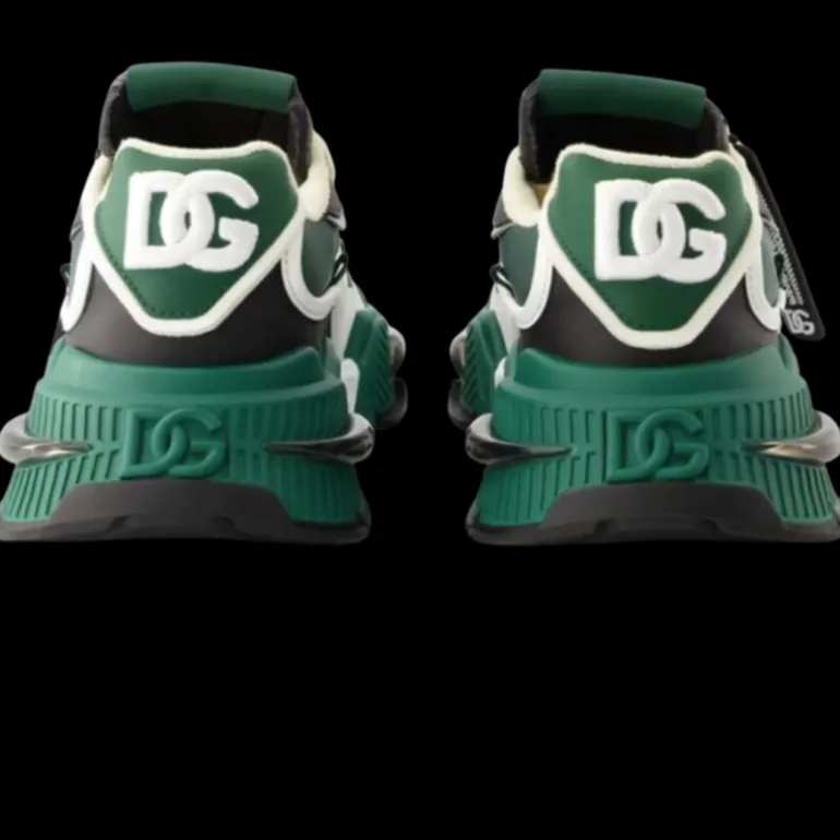 Basket Sneaker DOLCE & GABBANA Airmaster bi matière Blanc vert