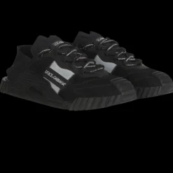 Baskets à enfiler DOLCE & GABBANA NS1 noir mesh argent