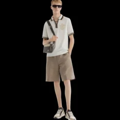 Baskets basses à enfiler FENDI Flow cuir beige jacquard FF marron