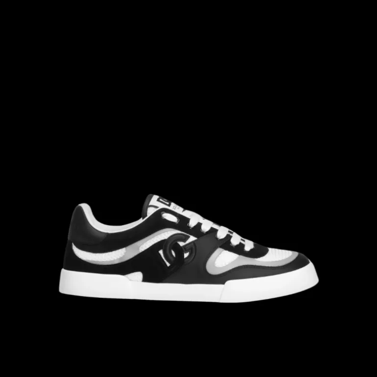 Baskets DOLCE & GABBANA Strobel Portofino Light cuir veau noir blanc