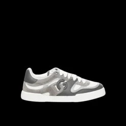 Baskets DOLCE & GABBANA Strobel Portofino Light cuir veau gris filet blanc