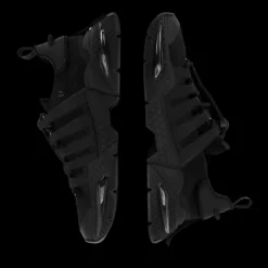 Baskets DOLCE GABBANA Airmaster nylon cuir noir lacets ronds