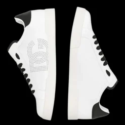 Baskets DOLCE GABBANA Portofino cuir veau blanc DG perforé noir