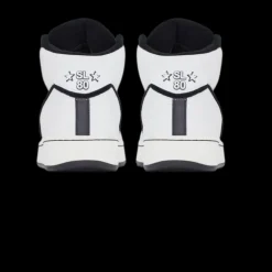 baskets montantes SAINT LAURENT SL/80 cuir lisse grainé blanc noir