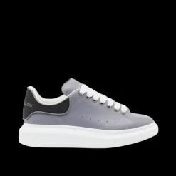 Baskets Sneakers ALEXANDER MCQUEEN Oversize cuir gris talon noir