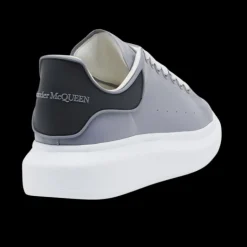 Baskets Sneakers ALEXANDER MCQUEEN Oversize cuir gris talon noir