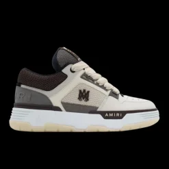 Baskets Sneakers AMIRI MA-1 cuir blanc marron