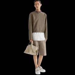 Baskets sneakers FENDI Force cuir blanc beige motif FF marron