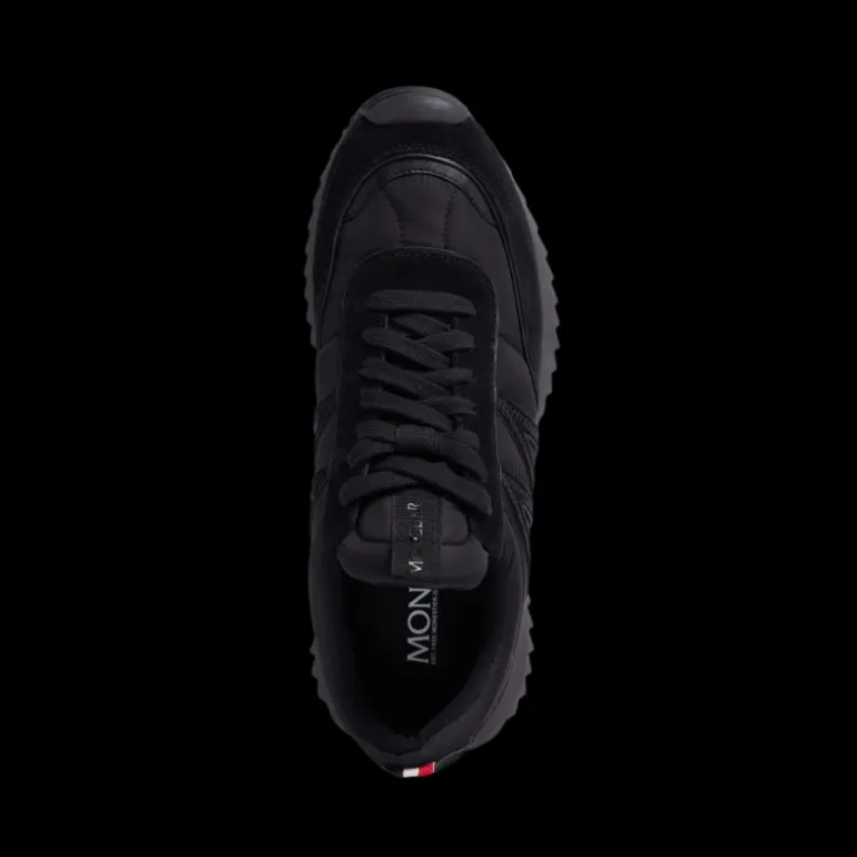 Baskets Sneakers MONCLER Pacey nylon daim noir logo talon