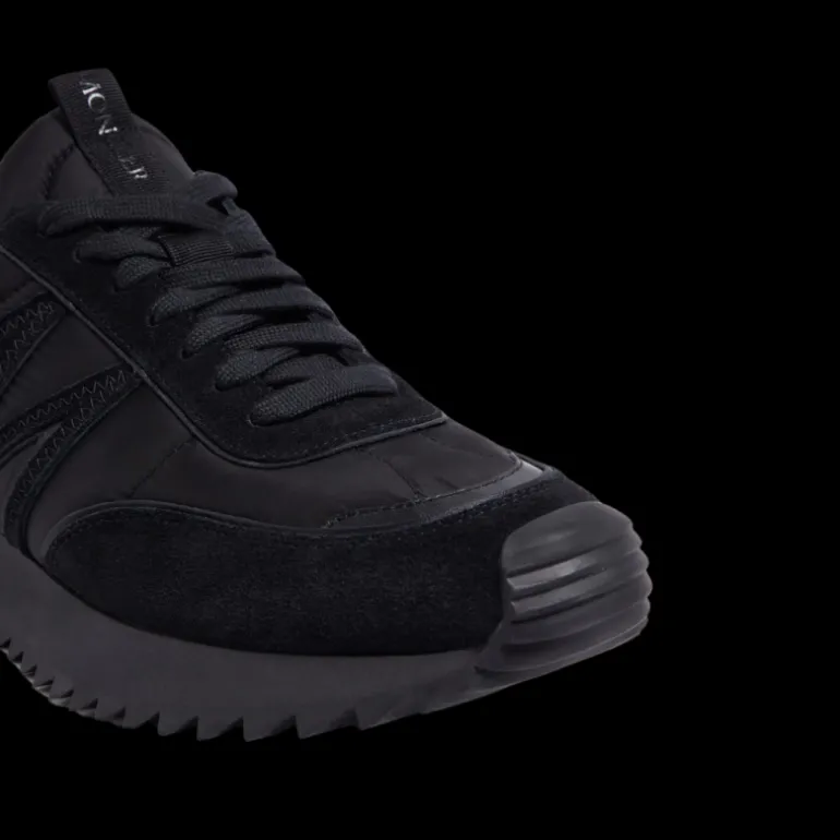 Baskets Sneakers MONCLER Pacey nylon daim noir logo talon