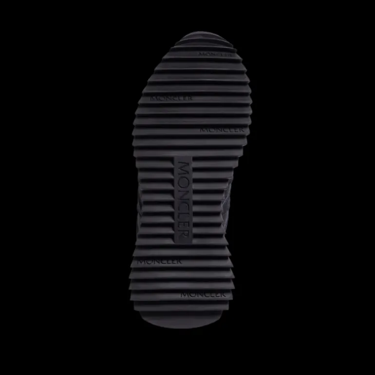 Baskets Sneakers MONCLER Pacey nylon daim noir logo talon