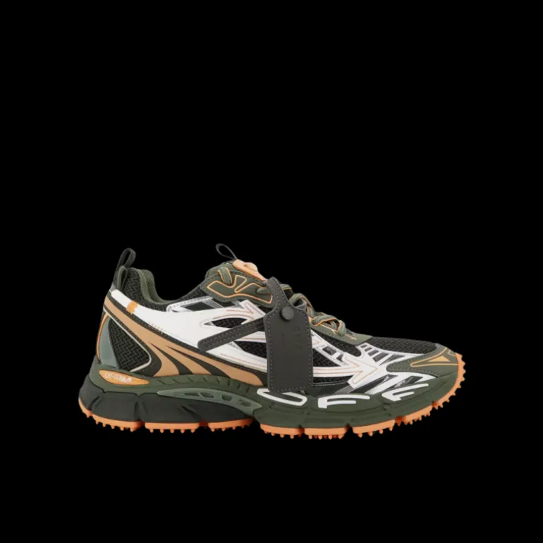 Baskets sneakers OFF WHITE Be Right Back cuir Kaki Orange