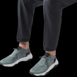 BERLUTI Sneaker basse Shadow maille Bleu jeans denim cuir veau