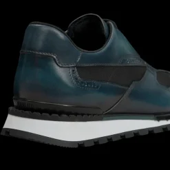 BERLUTI Sneaker Fast Track Cuir Venezia Nylon steel blue