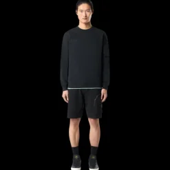 Bermuda cargo STONE ISLAND molleton coton noir poche zippée