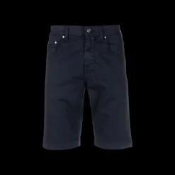 Bermuda JACOB COHEN Nicolas coton stretch bleu marine 5 poches