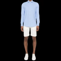 Bermuda JACOB COHEN Nicolas coton stretch blanc 5 poches