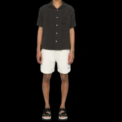 Bermuda PALM ANGELS nylon écru logo brodé noir