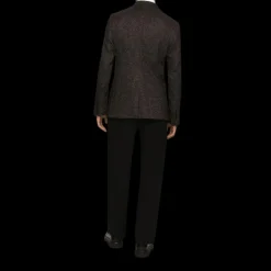 Blazer Dolce Gabbana à poches plaquées tweed anthracite