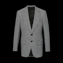 Blazer droit bouton TOM FORD laine motif pied-de-poule