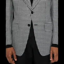 Blazer droit bouton TOM FORD laine motif pied-de-poule