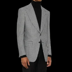 Blazer droit bouton TOM FORD laine motif pied-de-poule