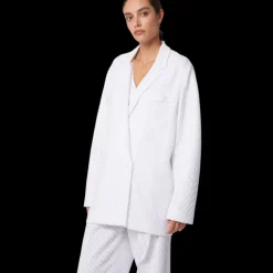 Blazer MISSONI double boutonnage coton viscose blanc chevrons