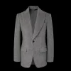 Blazer TOM FORD laine cachemire mélangé pied-de-poule noir blanc