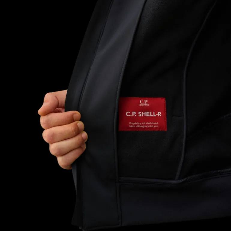 Blouson à capuche CP COMPANY CP Shell-R bleu nuit lentille