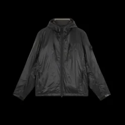 Blouson à capuche STONE ISLAND nylon recyclé noir Pertex