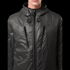 Blouson à capuche STONE ISLAND nylon recyclé noir Pertex