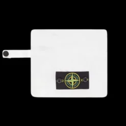 Blouson à capuche STONE ISLAND coupe vent Skin Touch nylon blanc poches zip