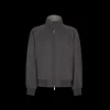 Blouson Bomber FENDI cachemire gris logo FF embossé dos