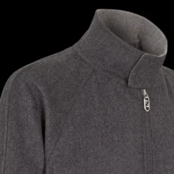 Blouson Bomber FENDI cachemire gris logo FF embossé dos