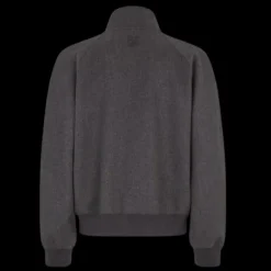 Blouson Bomber FENDI cachemire gris logo FF embossé dos