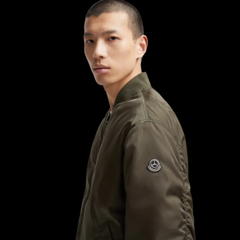 Blouson bomber réversible Neper Moncler x Mercedes-Benz by NIGO nylon kaki orange
