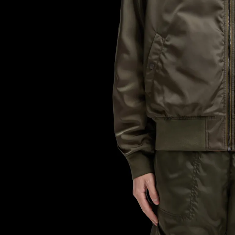 Blouson bomber réversible Neper Moncler x Mercedes-Benz by NIGO nylon kaki orange