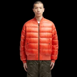Blouson bomber réversible Neper Moncler x Mercedes-Benz by NIGO nylon kaki orange