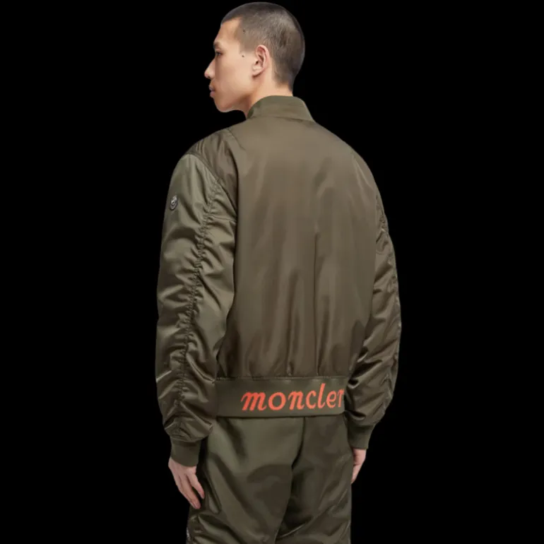 Blouson bomber réversible Neper Moncler x Mercedes-Benz by NIGO nylon kaki orange