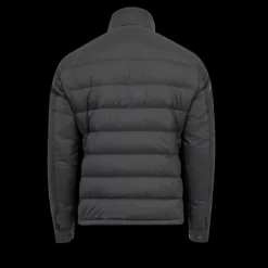Blouson col montant MONCLER Vallanta flanelle stretch gris poches