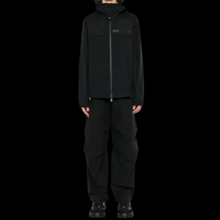 Blouson coupe vent Shipton capuche noir Goretex Moncler Grenoble