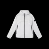 Blouson coupe-vent à capuche STONE ISLAND nylon reps déperlant gris