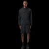 Blouson zippé à capuche STONE ISLAND Ghost nylon noir badge noir