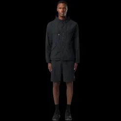 Blouson zippé à capuche STONE ISLAND Ghost nylon noir badge noir