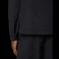 Blouson zippé à capuche STONE ISLAND Ghost nylon noir badge noir