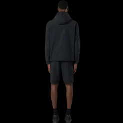 Blouson zippé à capuche STONE ISLAND Ghost nylon noir badge noir